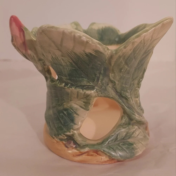 Vintage Fitz & Floyd 1987 Japan Hand Painted Rosebud Candle Holder - Picture 3 of 7